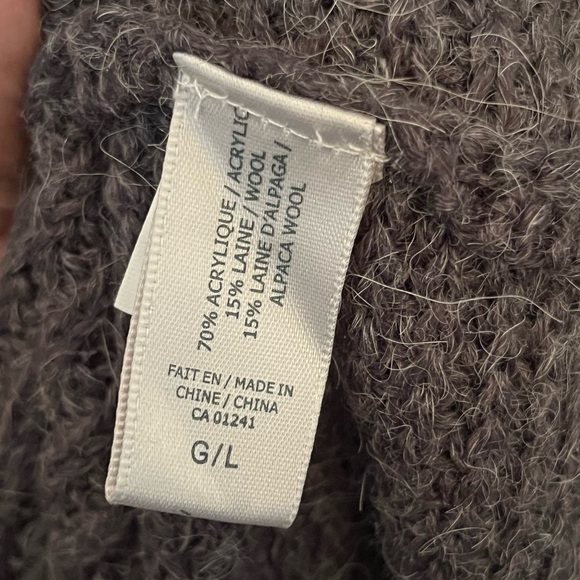 NWOT Large Simons Alpaca Wool Blend Grey Knitted Tunic/Top - Picture 5 of 5